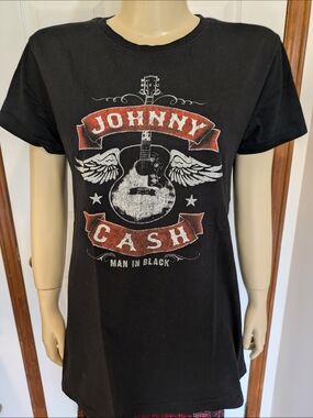 Johnny Cash Black Short-Sleeve Graphic Tee